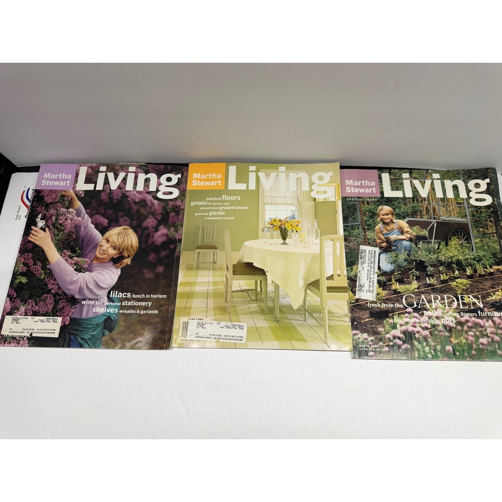 Martha Stewart Living Magazine Lot 3 Issues March 1996 June 1996 February 1997